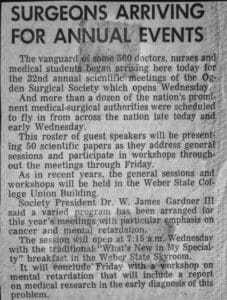 A newspaper article about the annual meeting of doctors.