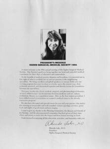 A picture of a person and the president 's message.