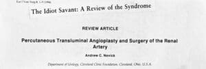 A paper with the title of an article.