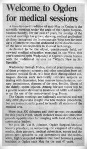 A newspaper article about medical society.