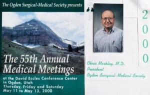 A poster of the 5 th annual medical meetings with an image of dr. Chris meshing