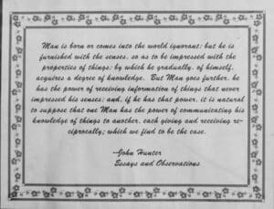 A black and white picture of an old paper with john foster 's quote.